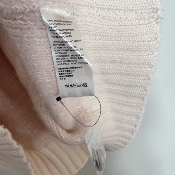 Free people snow drop cardigan size M Ivory/Pink - Picture 7 of 8